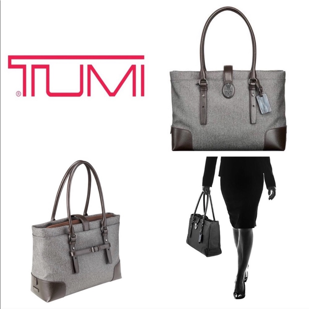 TUMI villa Collection Tote Bag Coated Canvas Earl Gray 73105EG